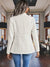Women's Blazers - Damesblazer met ingekeepte kraag en lange mouwen - Beige - S - Zarandi Amsterdam