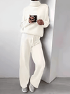 Women's 2 - piece set - Dames coltrui loungeset | Zacht katoen - Wit - S - Zarandi Amsterdam