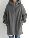Dames hoodie met rits | met zakken 0