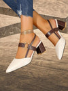 women's sandals - Dames slingback - riem sandalen met puntig teenontwerp - Wit - 35 - Zarandi Amsterdam