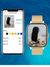 Women's Smartwatch - Dames smartwatch met gezondheidsmonitoring, fitness volgen - Goud - Zarandi Amsterdam