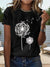 Women's Shirt - Dames zomer T-shirt in zacht katoen met ronde halslijn en korte mouwen - Zwart - S - Zarandi Amsterdam