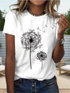 Women's Shirt - Dames zomer T-shirt in zacht katoen met ronde halslijn en korte mouwen - Wit - S - Zarandi Amsterdam