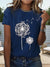 Women's Shirt - Dames zomer T-shirt in zacht katoen met ronde halslijn en korte mouwen - Blauw - S - Zarandi Amsterdam