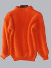 Women's Sweater - Damestrui, casual pasvorm | Angora breisel - Oranje - One Size - Zarandi Amsterdam
