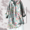 Casual Summer Wear - Danika | Bloemenblouse van lichtgewicht katoen met flatterende snit en korte mouwen - Lichtblauw - S - Zarandi Amsterdam