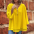 Tops - Darcelle | Luchtige Blouse met Rits – Chiffon Elegantie voor Elke Gelegenheid - Geel - S - Zarandi Amsterdam