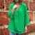 Tops - Darcelle | Luchtige Blouse met Rits – Chiffon Elegantie voor Elke Gelegenheid - Groen - S - Zarandi Amsterdam