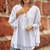Tops - Darcelle | Luchtige Blouse met Rits – Chiffon Elegantie voor Elke Gelegenheid - Wit - S - Zarandi Amsterdam