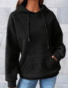 Dawn -Simpele oversized hoodie met voorzakken en reliëfpatroon