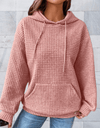 Dawn -Simpele oversized hoodie met voorzakken en reliëfpatroon