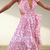 Dresses - Delphina | Zomerse Maxi Jurk – Taille Uitsnijding, Ruffle Mouwen en Elegante V - Hals - Roze - S - Zarandi Amsterdam