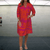 Casual Summer Wear - Diana | Comfortabele voorjaarsjurk met V - hals en lange mouwen in losse pasvorm - Rood - S - Zarandi Amsterdam