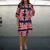 Casual Summer Wear - Diana | Comfortabele voorjaarsjurk met V - hals en lange mouwen in losse pasvorm - Roze en Zwart - S - Zarandi Amsterdam
