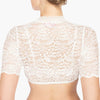 Traditionele Jurken - Elegante Fijne Kant Blouse | Korte Snit Oktoberfest Pasvorm - Wit - S - Zarandi Amsterdam