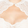 Traditionele Jurken - Elegante Fijne Kant Blouse | Korte Snit Oktoberfest Pasvorm - Wit - S - Zarandi Amsterdam