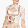Traditionele Jurken - Elegante Fijne Kant Blouse | Korte Snit Oktoberfest Pasvorm - Wit - S - Zarandi Amsterdam
