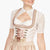 Traditionele Jurken - Elegante Fijne Kant Blouse | Korte Snit Oktoberfest Pasvorm - Wit - S - Zarandi Amsterdam