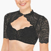 Traditionele Jurken - Elegante Fijne Kant Blouse | Korte Snit Oktoberfest Pasvorm - Zwart - S - Zarandi Amsterdam