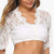Blouses - V - Hals Kant Mouwen Blouse | Elegante Dirndl Oktoberfest Outfit - Wit - S - Zarandi Amsterdam