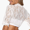 Blouses - V - Hals Kant Mouwen Blouse | Elegante Dirndl Oktoberfest Outfit - Wit - S - Zarandi Amsterdam