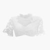 Blouses - Halflange Kant Mouwen Blouse | Elegante Dirndl Oktoberfest Outfit - Wit - S - Zarandi Amsterdam