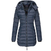 Jacket - Dons jas met capuchon voor dames | Lichtgewicht | Winter - Donkerblauw - S - Zarandi Amsterdam