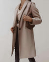 Angela - formele trenchcoat jas met één knoop en zakken