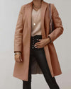 Angela - formele trenchcoat jas met één knoop en zakken