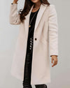 Angela - formele trenchcoat jas met één knoop en zakken