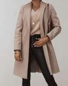 Angela - formele trenchcoat jas met één knoop en zakken