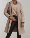 Angela - formele trenchcoat jas met één knoop en zakken