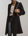 Angela - formele trenchcoat jas met één knoop en zakken