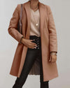 Angela - formele trenchcoat jas met één knoop en zakken