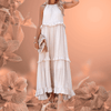 Women Trendy Outfit - Edilberta | Lichtroze zomer maxi jurk van ademend katoen met losse pasvorm, elegante uitstraling en vloeiende lengte - S - Zarandi Amsterdam