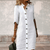 Dresses - Eleadora | Zomer Overhemdjurk – Vrouwelijk, Ademend en Tijdloos Design - Wit - S - Zarandi Amsterdam