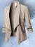 Women's Blazers - Elegante Slim Fit Blazer voor dames met lange mouwen en bochtig ontwerp - Beige - S - Zarandi Amsterdam