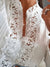 Women's Blouse - Elegante Witte Blouse Dames met Bloemenkant, Lange Mouwen en Staande Kraag - Wit - S - Zarandi Amsterdam