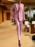 Women's 2 - piece set - Elegante blazer en broek in premium stof voor alle seizoenen - Roze - S - Zarandi Amsterdam