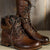 Winter Boots - Enkelhoge leren laarzen voor dames | Flexibele pasvorm, - Donkerbruin - 38 - Zarandi Amsterdam