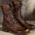 Winter Boots - Enkelhoge leren laarzen voor dames | Flexibele pasvorm, - Donkerbruin - 38 - Zarandi Amsterdam