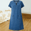 Summer Trend Outfits - Ereka | Elegante mouwloze denimjurk in zachte stof met flatterende pasvorm - S - Zarandi Amsterdam