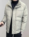 Morris - casual e caldo bomber imbottito con collo alto, chiusura con zip e bottoni