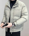 Morris - casual e caldo bomber imbottito con collo alto, chiusura con zip e bottoni