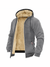 Men's Jacket - Fleecejack voor heren, verstelbare pasvorm | Winter - Grijs - S - Zarandi Amsterdam