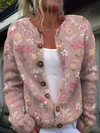 Gebreid damesvest | Bloemenpatroon 2