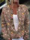 Gebreid damesvest | Bloemenpatroon 3
