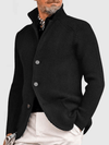 Men's Jacket - Gebreid jasje voor heren | Heuplengte - Zwart - S - Zarandi Amsterdam