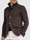 Men's Jacket - Gebreid jasje voor heren | Heuplengte - Bruin - S - Zarandi Amsterdam