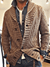 Women's Cardigan - Gebreid vest voor heren | Vintage design - Bruin - S - Zarandi Amsterdam